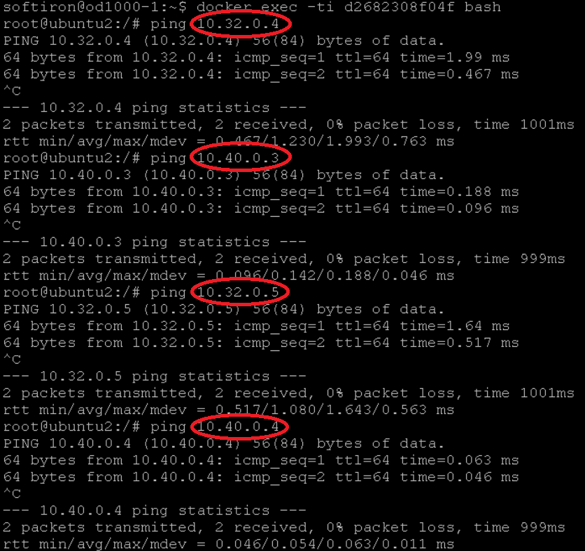 Ping all IP addresses from this ubuntu2 instance