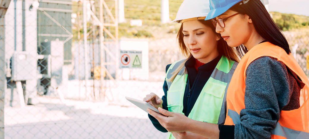 Women in high-vis vests 