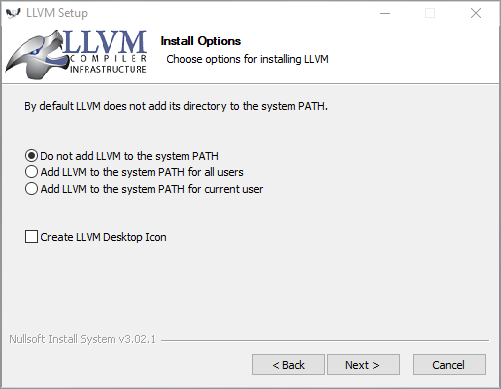 The LLVM installation process