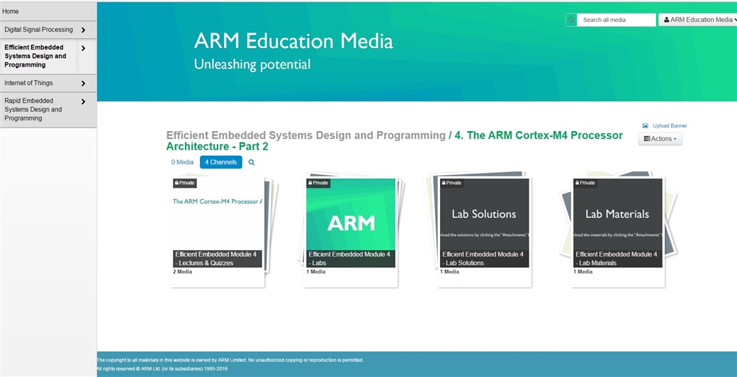 Arm Education Media course screenshot