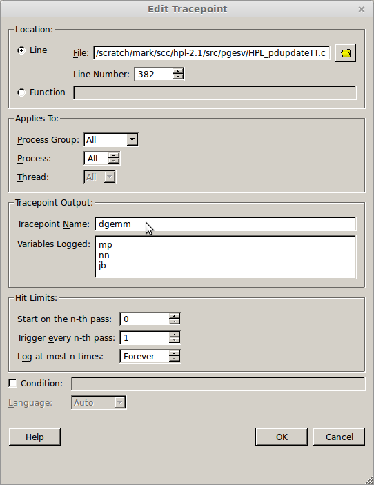 Adding a tracepoint