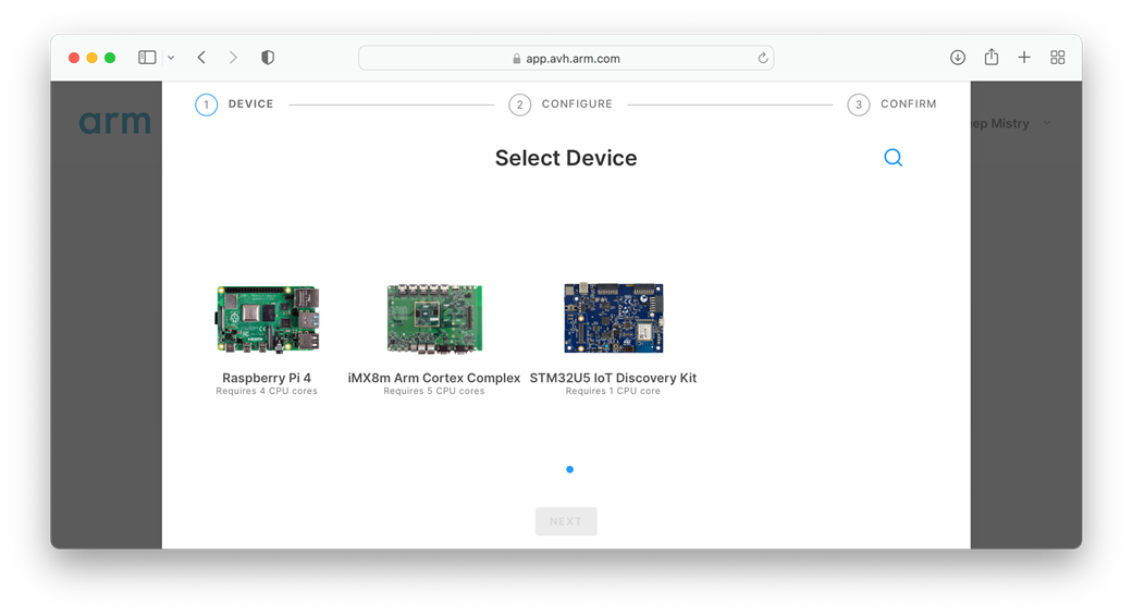 Arm Virtual Hardware - Raspberry Pi Board