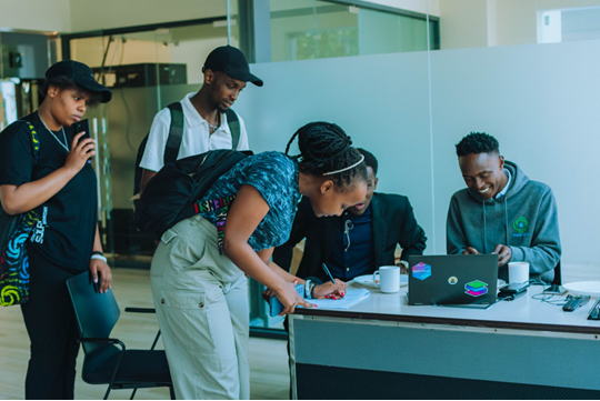 University students sign up to the hackathon in Nairobi.