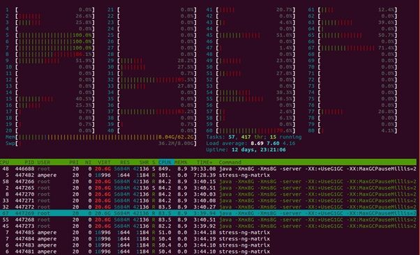 htop for Neoverse N1