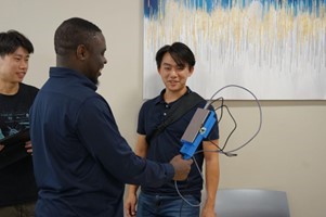 A picture of the Magic Mirror Project with team.