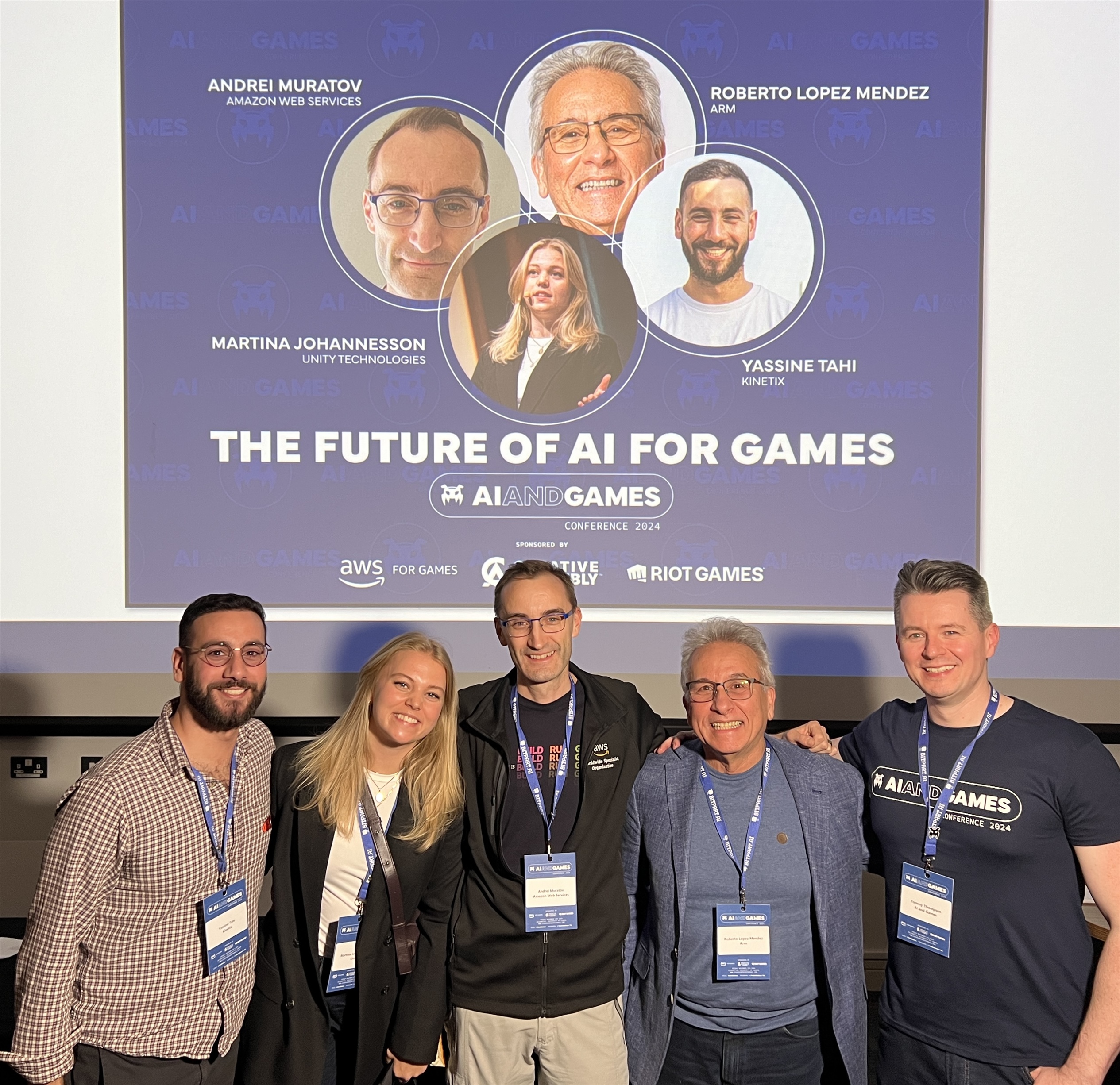 Speaker photo at the front of the poster for The future of AI for games