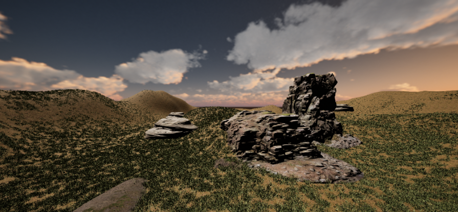 Test scene containing a total of 5 million rendered triangles