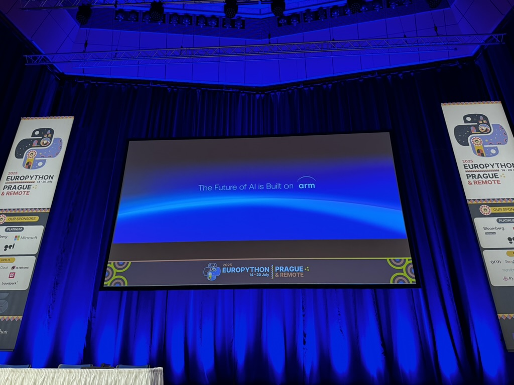 Picture of main stage at EuroPython