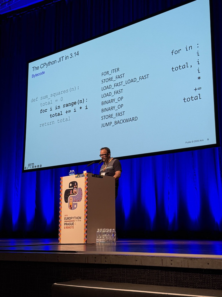 Diego Russo presenting on stage