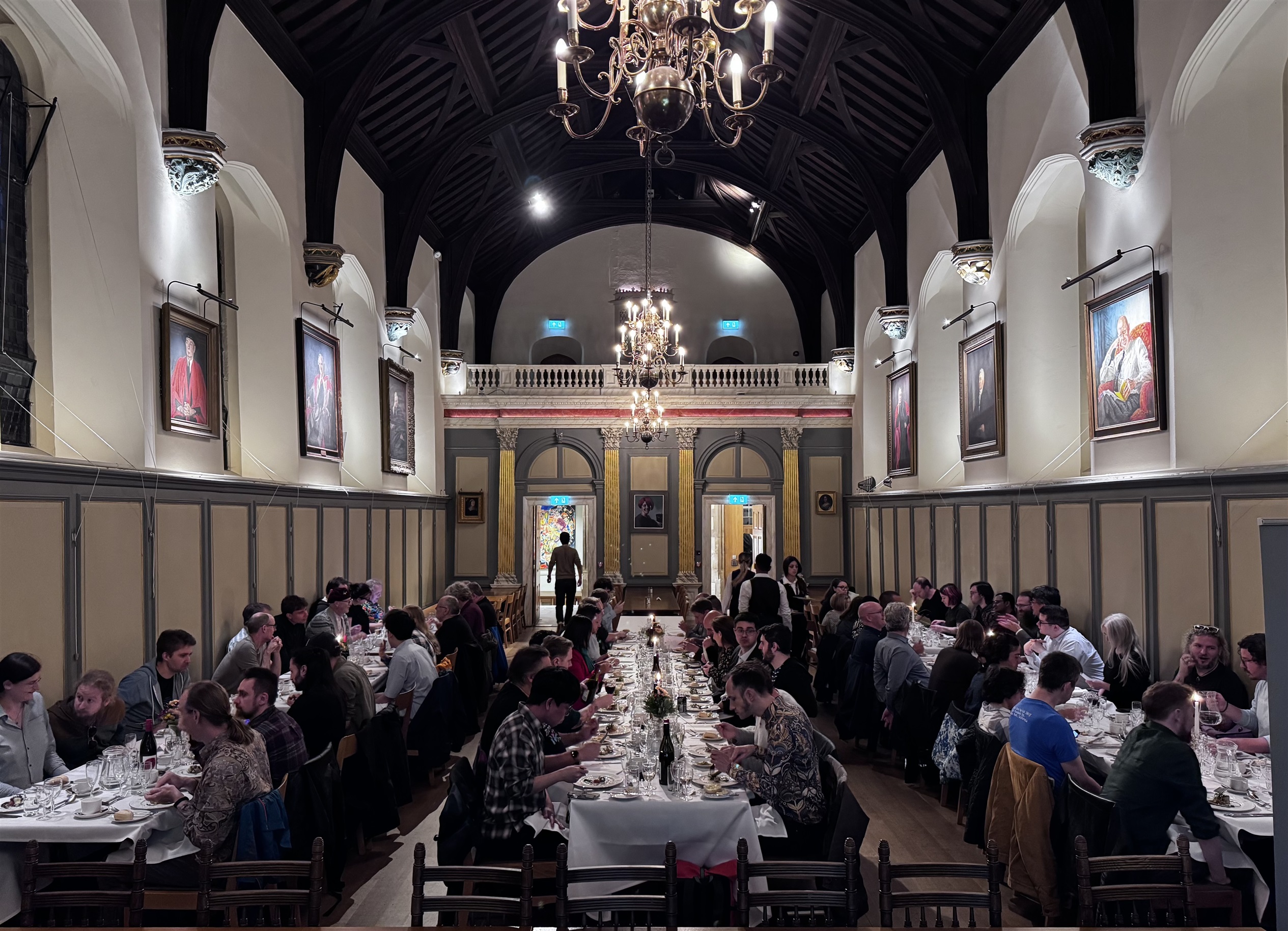 Picture of dining hall at Jesus College where event attendees enjoyed a formal dinner