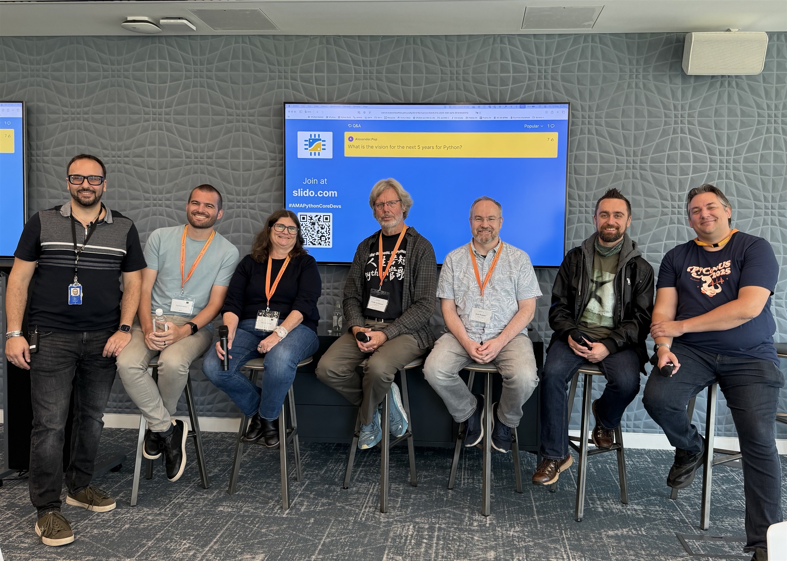 Picture of members of the Python Guild ready to take questions for an Ask Me Anything session