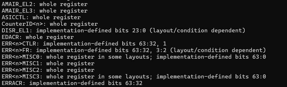 A screenshot of a small portion of the output.
