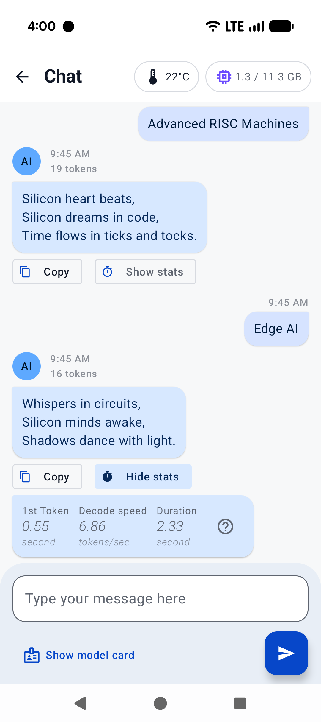 AI chat