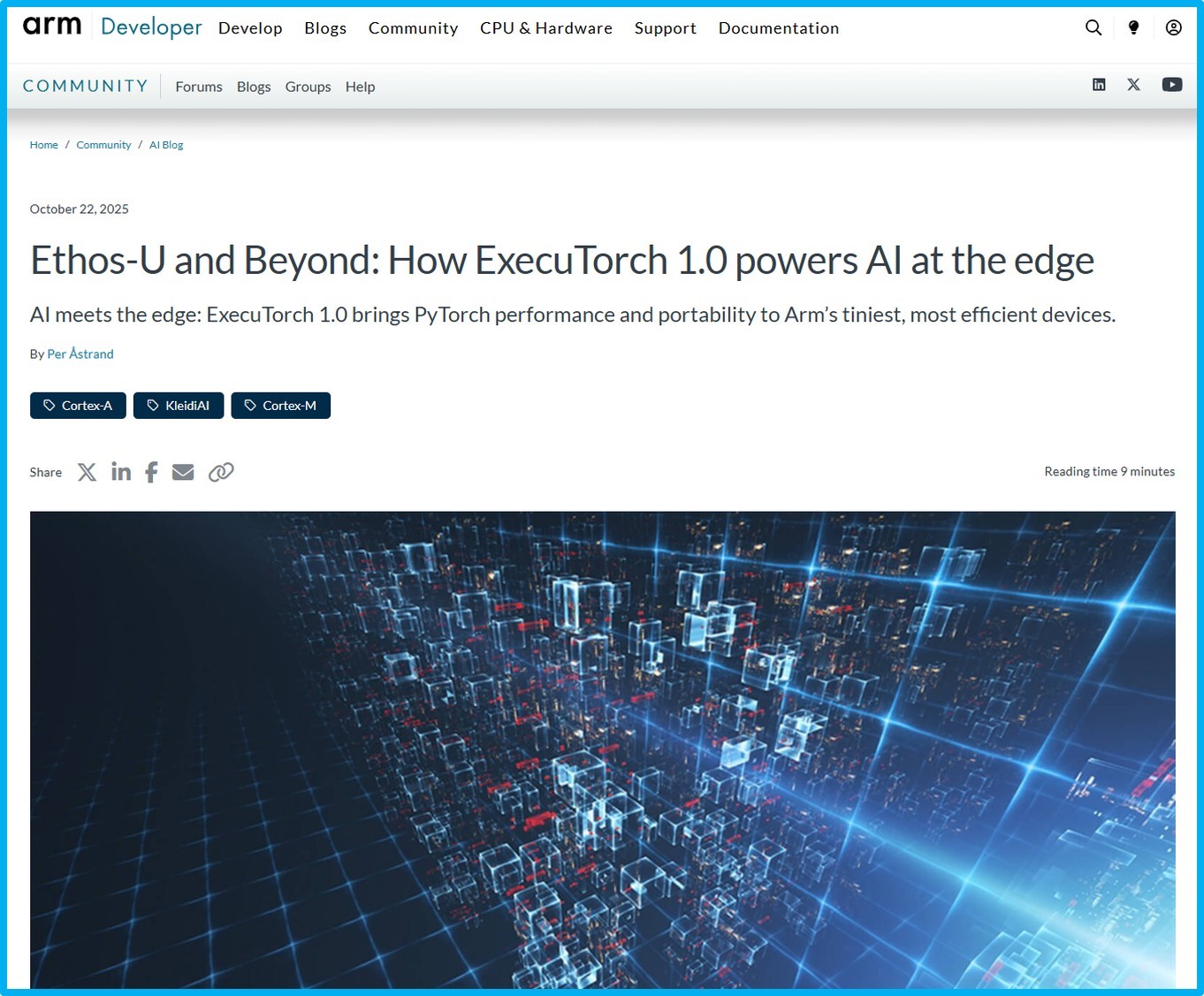 Blog post in light mode