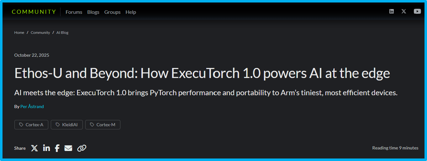 Blog post meta data shown at the start of a blog post