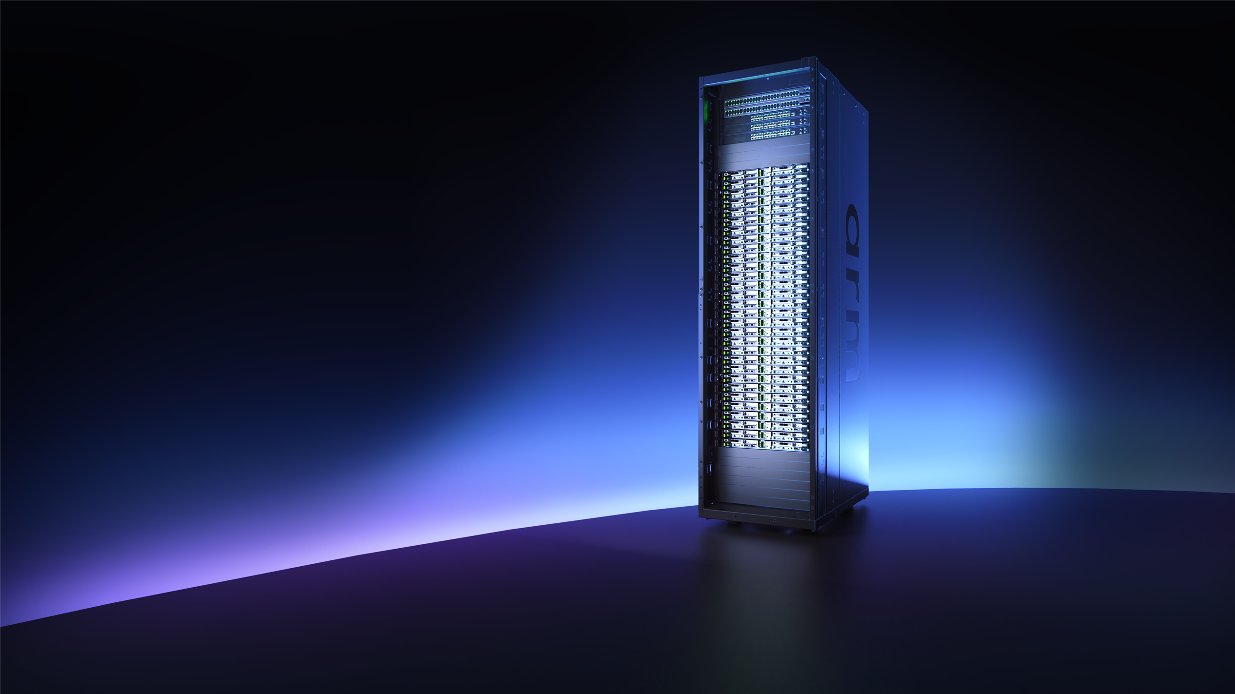 Render of the reference server in the rack