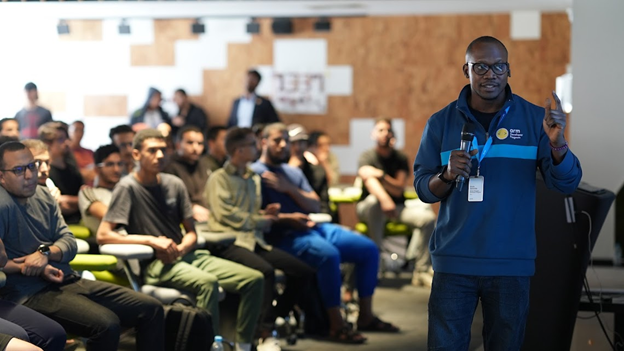 An image of a presentation talk in GITEX