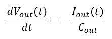 Equation 4 - output voltage variation.