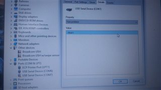 USB Serial Device com7 in device manager