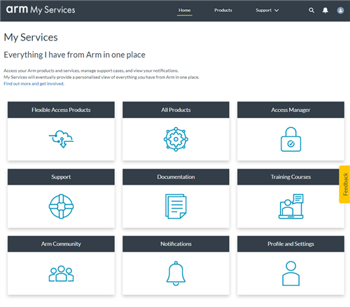  This is a screenshot of the My Services portal.