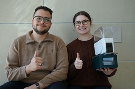 A photo of the 2Smart project team and their project.