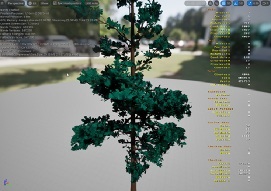 High-polygon Nanite tree model showing increased foliage density and geometric detail.