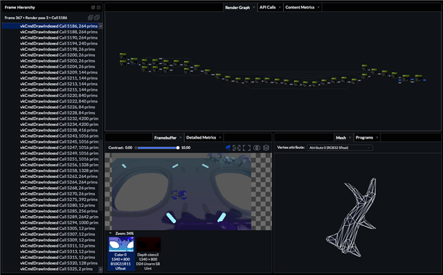 The Mesh View in Frame Advisor