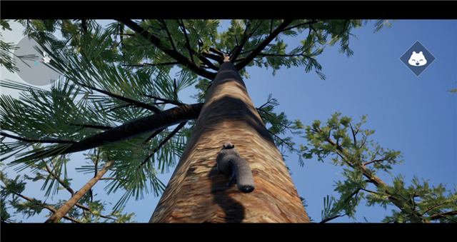 Original pine tree asset rendered without Nanite, used as a visual quality baseline.