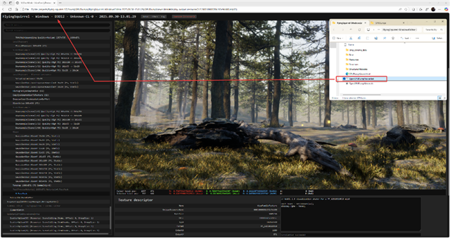 DumpGPU analysis of Nanite rendering resources in Unreal Engine.