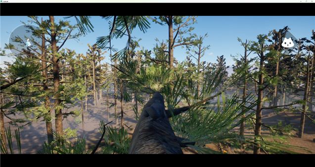Original Mori forest scene rendered without Nanite, used as a visual quality baseline.