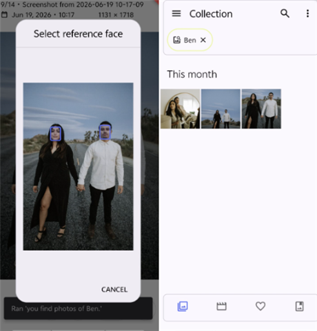 Face detection and person album creation workflow