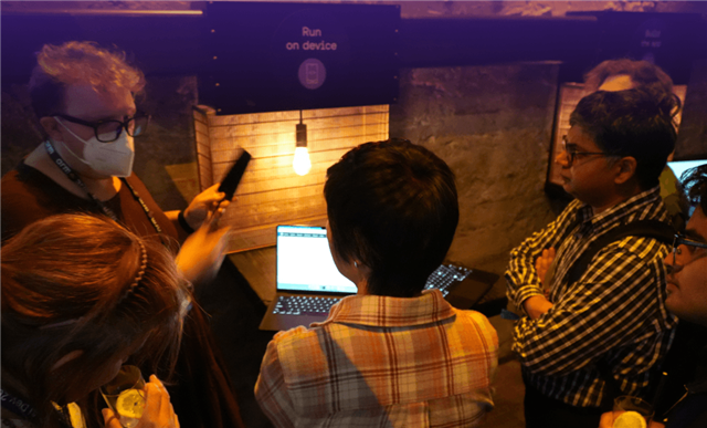Developers test on-device AI workflows during an interactive Arm Create demonstration.