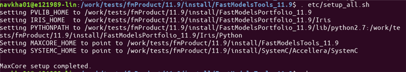  A snippet of code from the Python Fast Models simulation run.