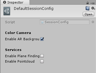 ARCore Session Config