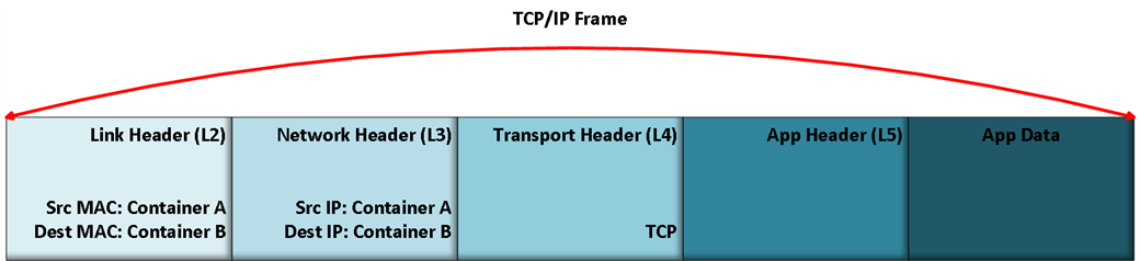 VXLAN Based Overlays: TCP/IP Frame