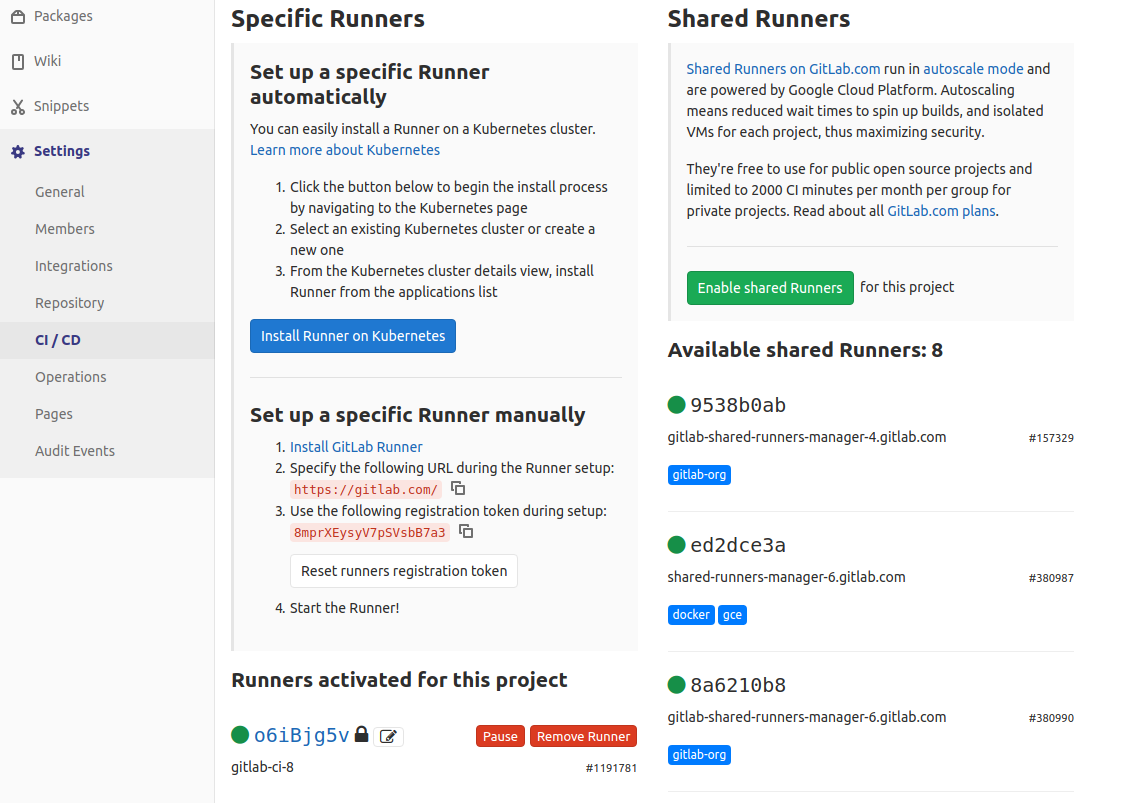 GitLab Runner Config