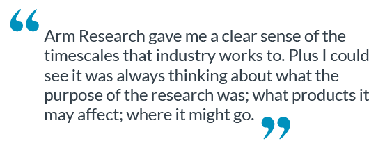  This is a quote about Arm Research.
