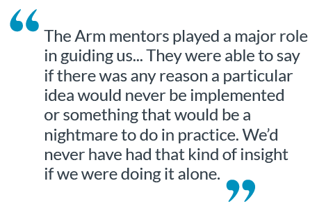  This is a quote about the Arm mentors.