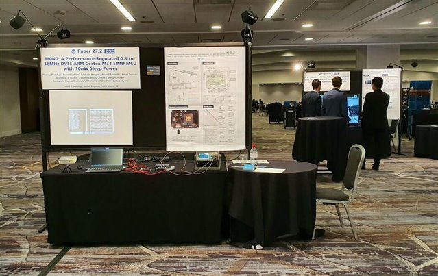 The M0N0 demo table at ISSCC 2020